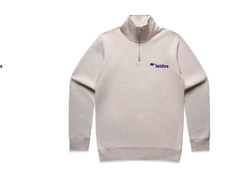 Mens Stencil Half Zip Crew - LEIDOS