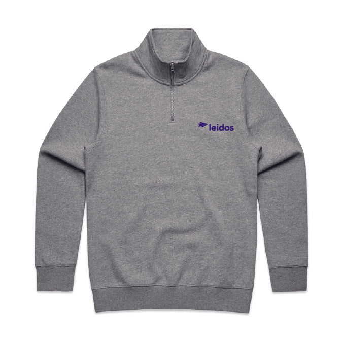 Mens Stencil Half Zip Crew - LEIDOS