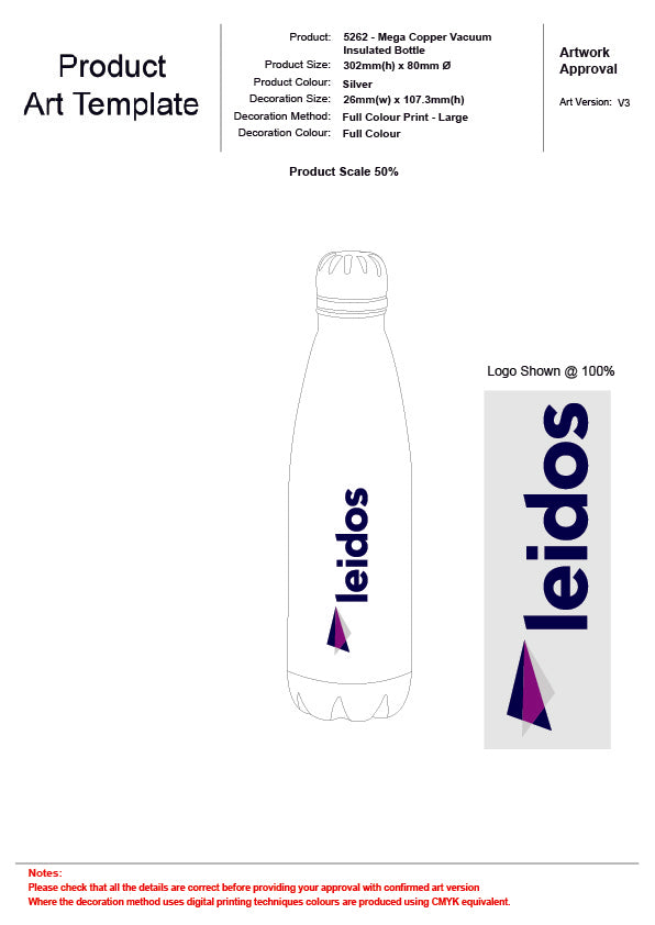 LEIDOS Mega Copper Vacuum Insulated Bottle